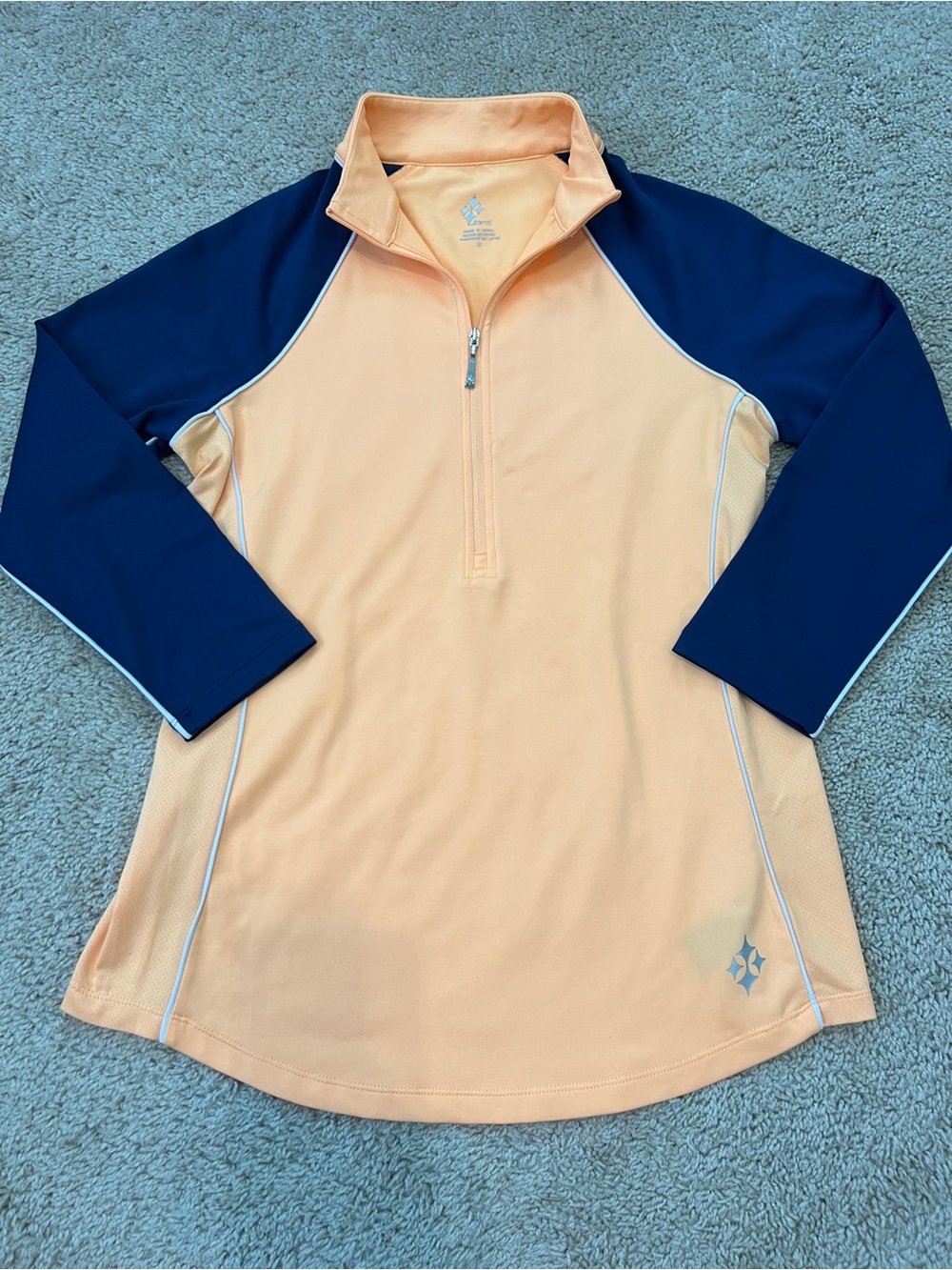 JoFit Women’s Small 3/4 Sleeve Quarter Zip Top Golf Tennis UPF 50+ Dry Fit